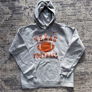 Nike Gray and Orange Texas Football Men's Sweater Hoodie